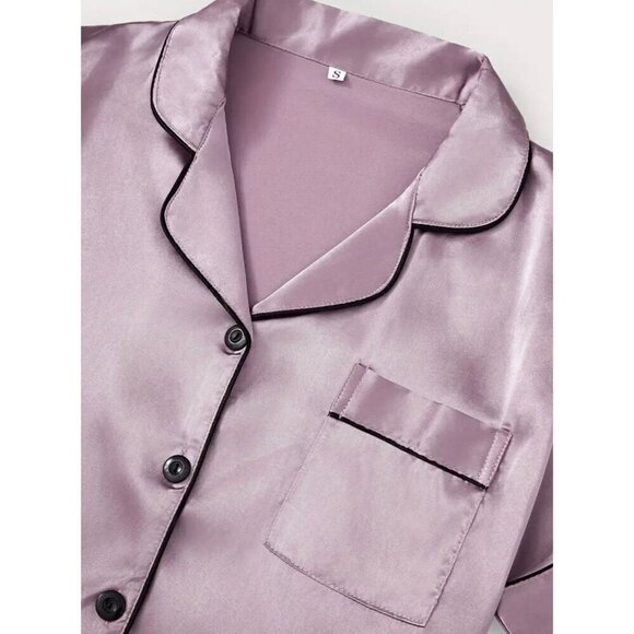 Lavender Satin Pajama Set - Size 4 - Picture 3 of 8